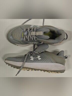 Under Armour UA Yard Turf Men’s 7.5 Grey Baseball Turf Shoes 3025593-102